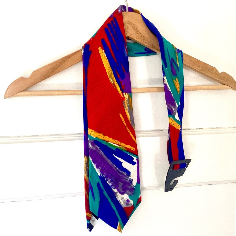 Santavelli Silk Mens Abstract Designer Classic Vintage Neck Tie Colorful USA